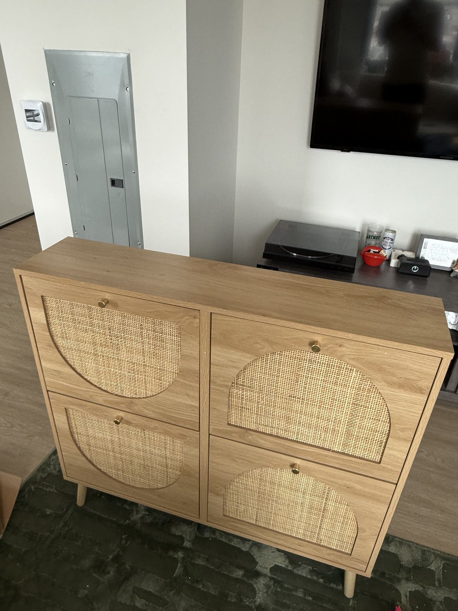 A completed furniture assembly project