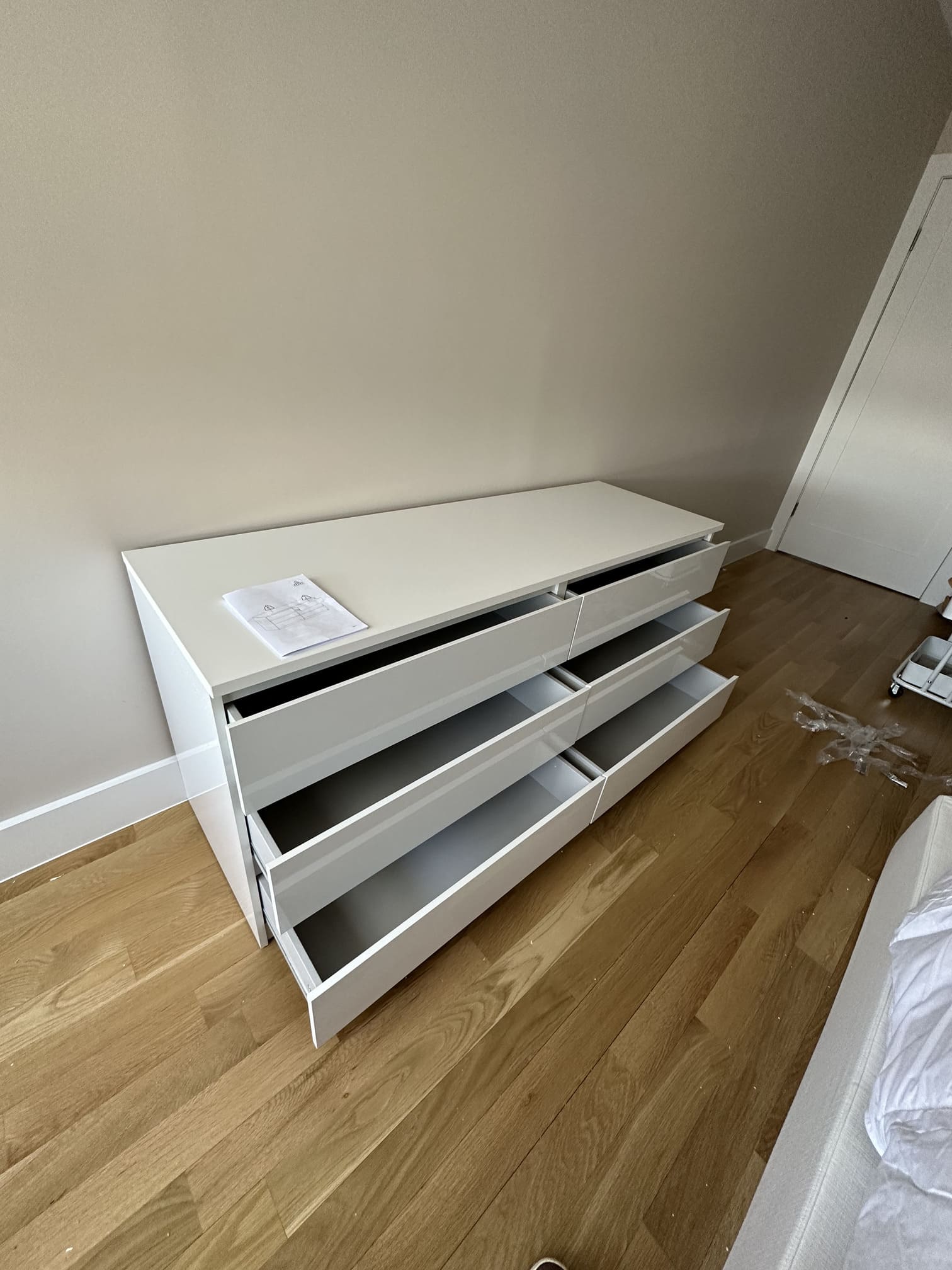 Wall mounted television with clean wiring