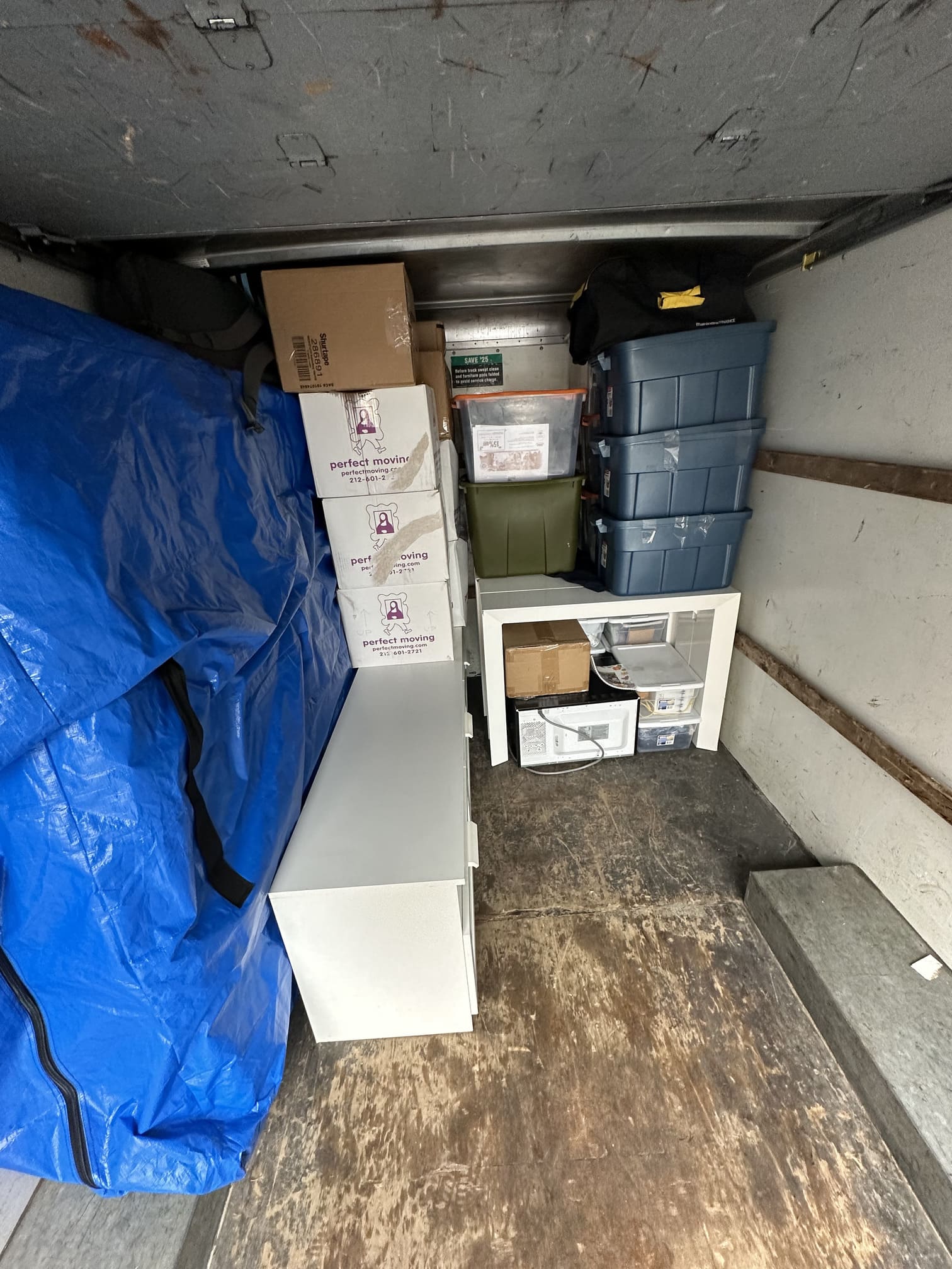 A neatly assembled bed frame