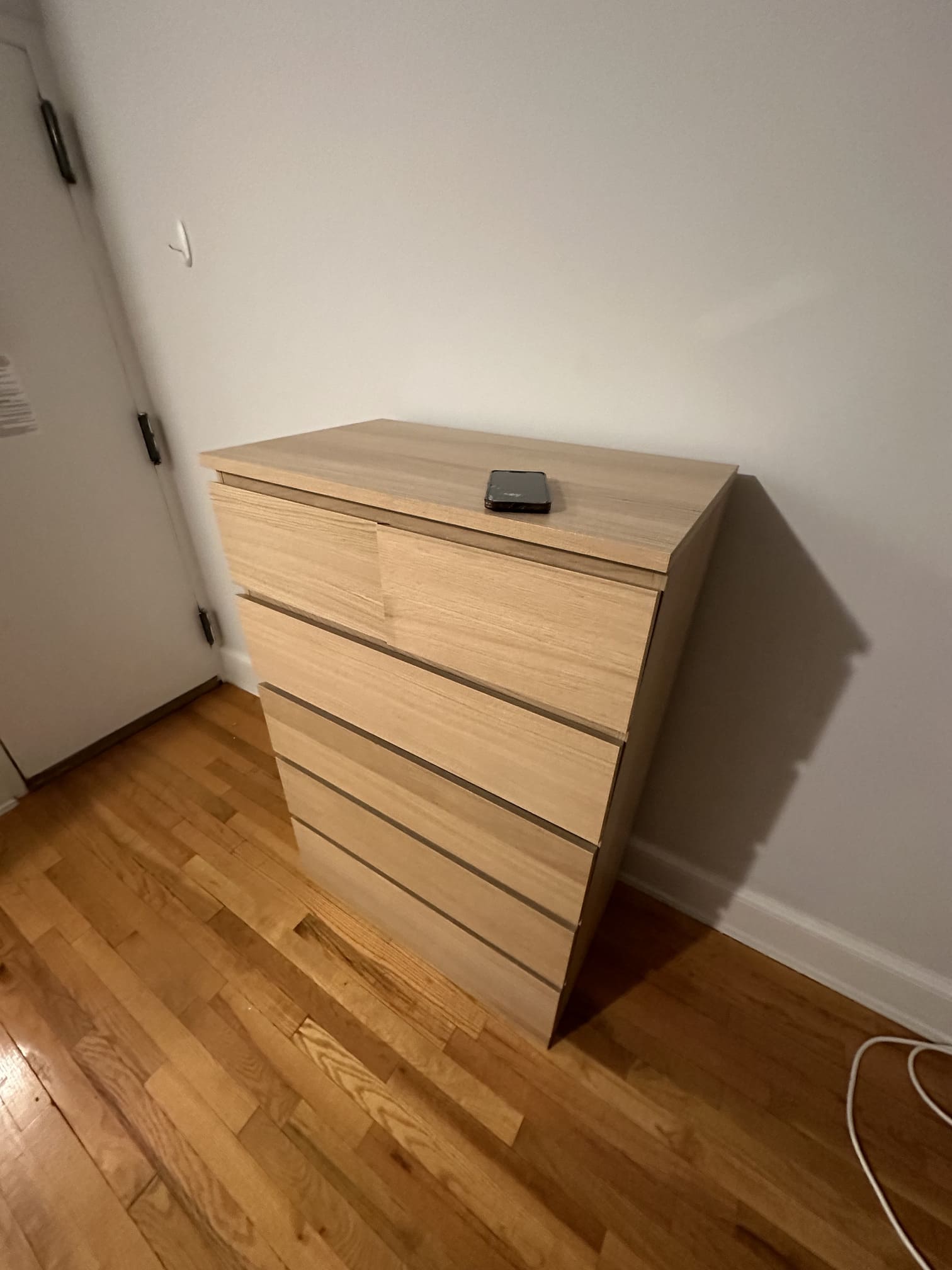 Assembled desk in a home office